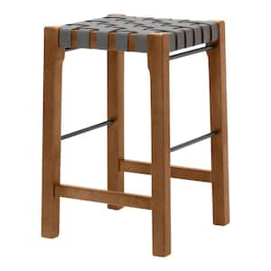 Brickmore Gray Woven Backless Counter Stool (24" H)