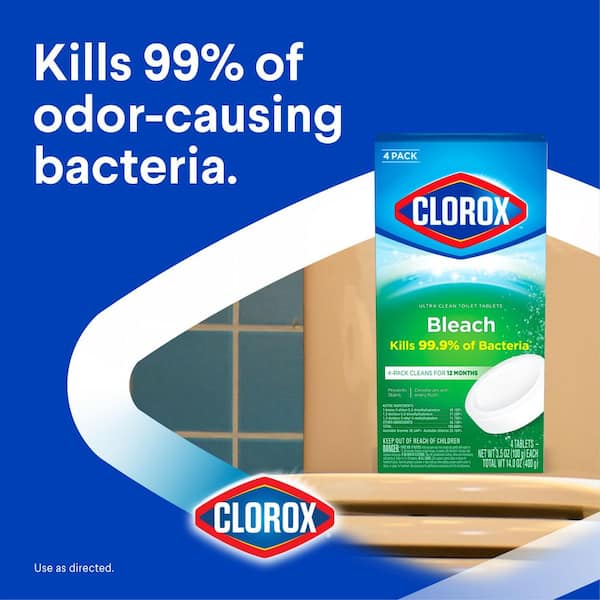 Ultra Clean Toilet Bowl Cleaners Tablets, 3.5 oz. Ready to Use, Bleach Disinfecting (2-Count)