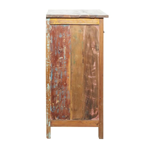 Monroe Lane Farmhouse Wood Cabinet, Brown