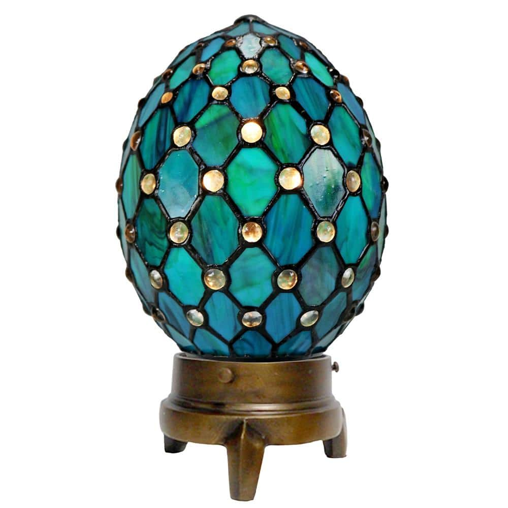 Elenora Jewel 15.50 in. Antique Bronze Accent Lamp -  Dale Tiffany, TA19207