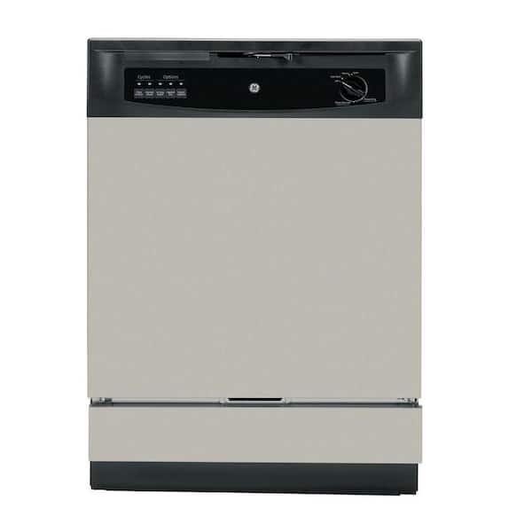 GE 24 in. Silver Front Control Smart Dishwasher 120-Volt with 62 dBA