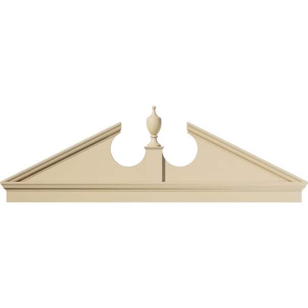 86-in W x 28-3/8-in H x 2-3/4-in P (Pitch 6/12) Acorn Signature Urethane Combination Pediment (Acorn Ships Unattached in