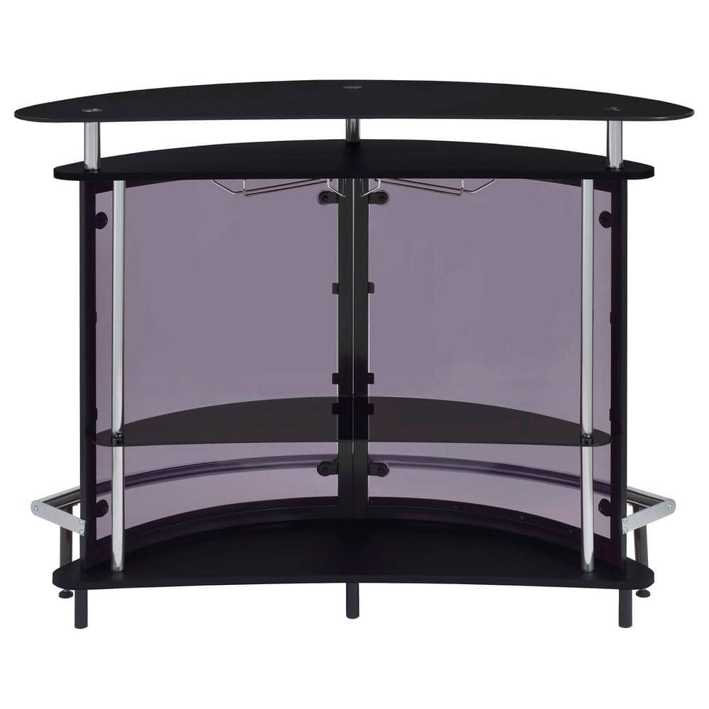 Amarillo Black and Chrome Oval Bar Unit