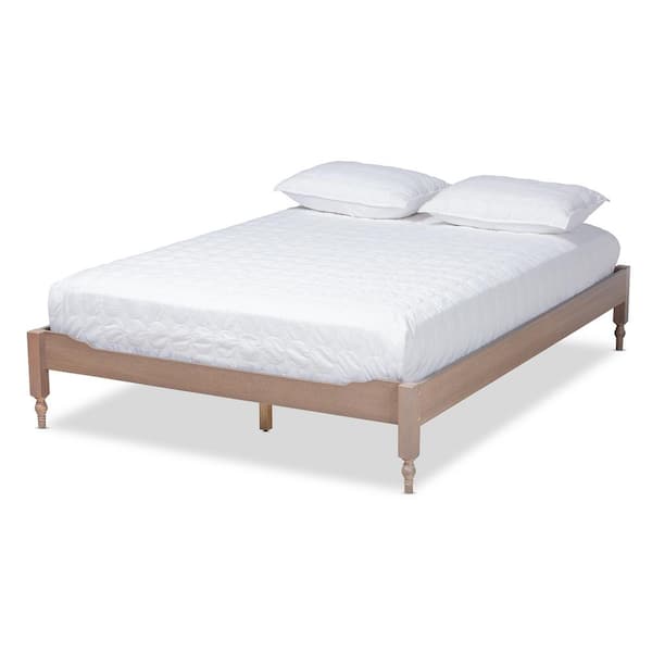 Baxton Studio Laure Antique Oak King Platform Bed