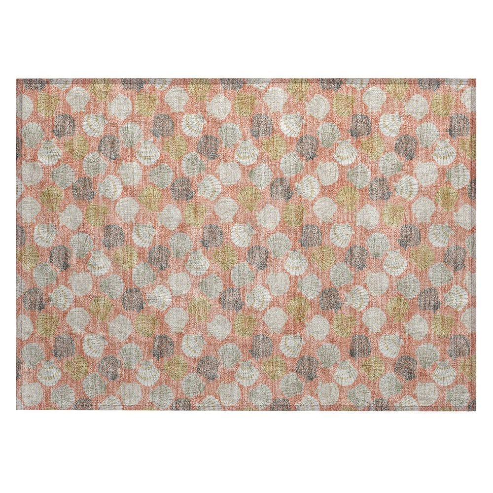 Chantille Machine Washable Indoor/Outdoor Abstract ACN2986 Salmon 3 ft. x 4 ft. Area Rug price history on PriceWatchPro