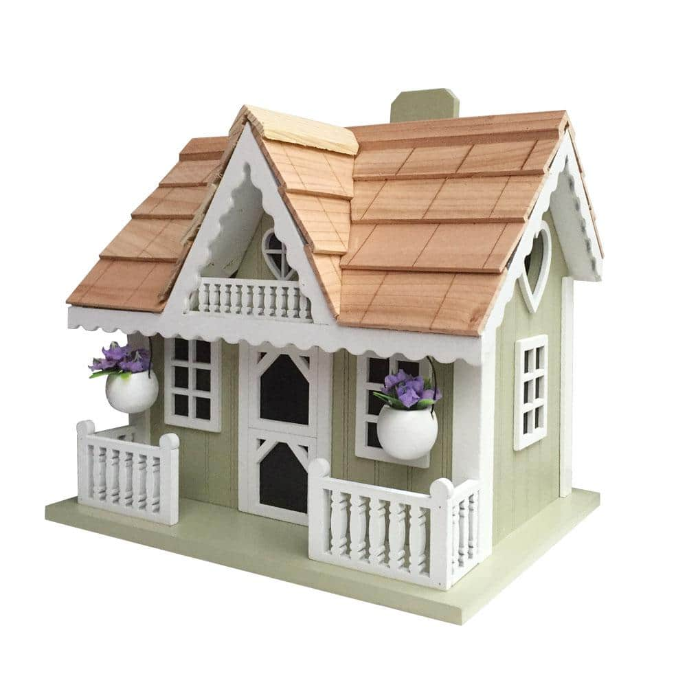 Miniature Dollhouse Aged Birdhouses Aged White and Gray 