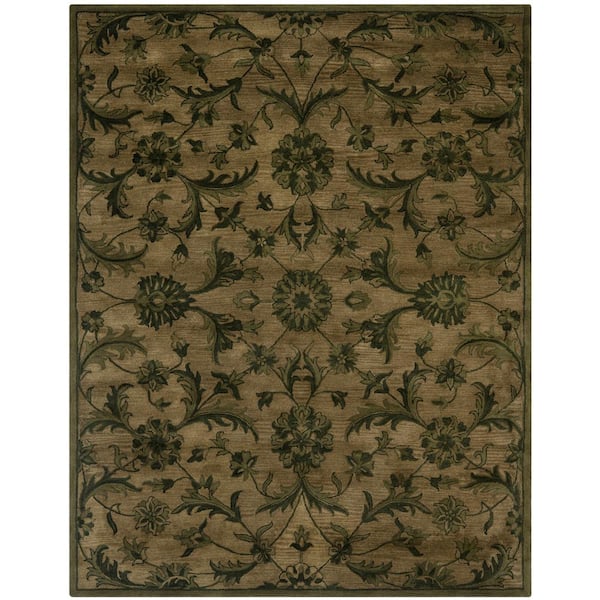 SAFAVIEH Antiquity Olive/Green 9 ft. x 12 ft. Floral Area Rug