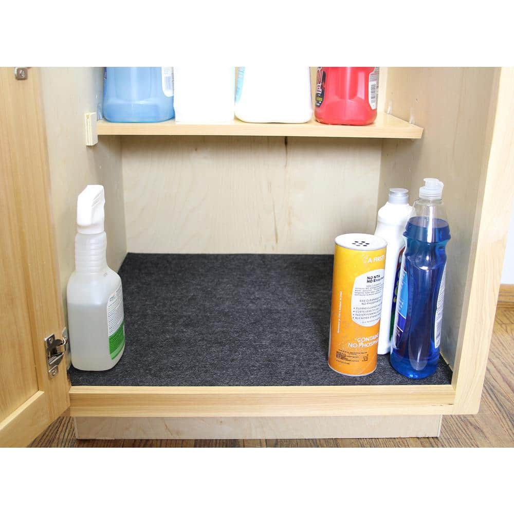 Charcoal 24" x 59" Waterproof Under Sink Cabinet Mat