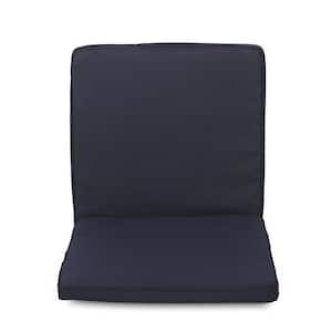 Coesse 51.25 in. x 19 in. 3-Piece Outdoor Loveseat and Lounge Chair Cushion in Navy Blue