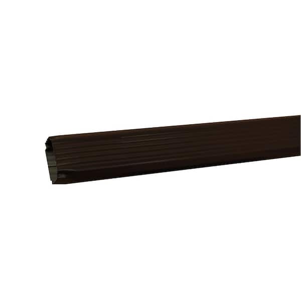 3 in. x 4 in. x 120 in. Musket Brown Aluminum Downspout