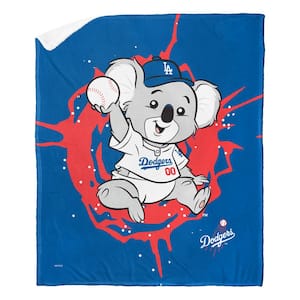 MLB Mascots Dodgers Silk Touch Sherpa Multicolor Throw