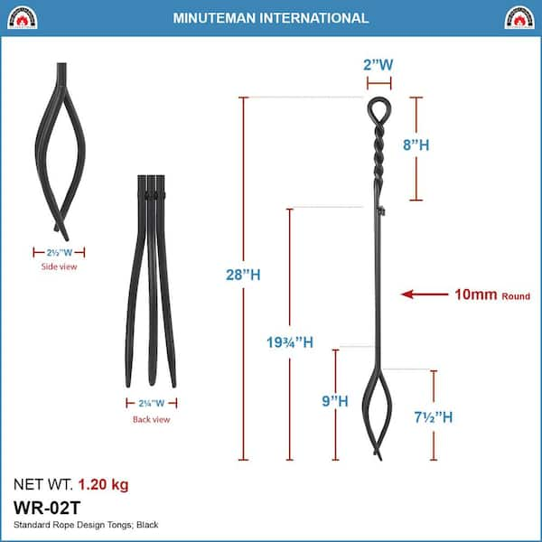 Achla Designs Minuteman International T-50-R Cast Iron Wood Stove