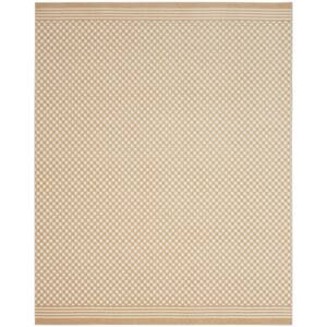 Nourison Casual Taupe 7 ft. x 9 ft. Checker Contemporary Area Rug ...