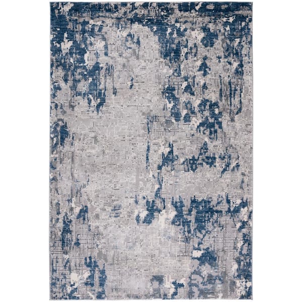 Meadow 7 ft. x 9 ft. Gray/Blue Abstract Area Rug