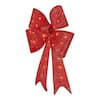 Home Accents Holiday 24 in. Yuletide Lane LED Red Tinsel Bow Holiday Yard Decoration 23RT2822314