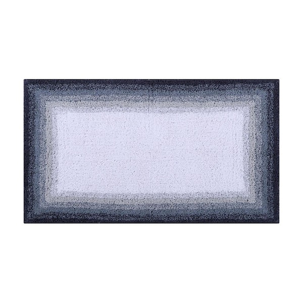 Better Trends Torrent Collection 24 in. x 40 in. Gray 100% Cotton Rectangle Bath Rug