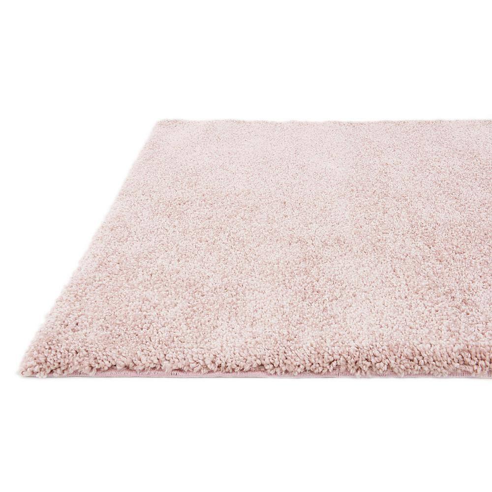 Pink High Pile Shag Rectangular Area Rug