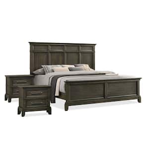 Emery Point 3-Piece Gray Wood King Bedroom Set with Care Kit