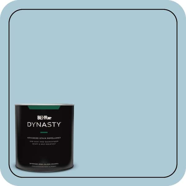 BEHR DYNASTY 1 qt. #S480-2 Sea Wind Semi-Gloss Enamel Interior Stain-Blocking Paint & Primer