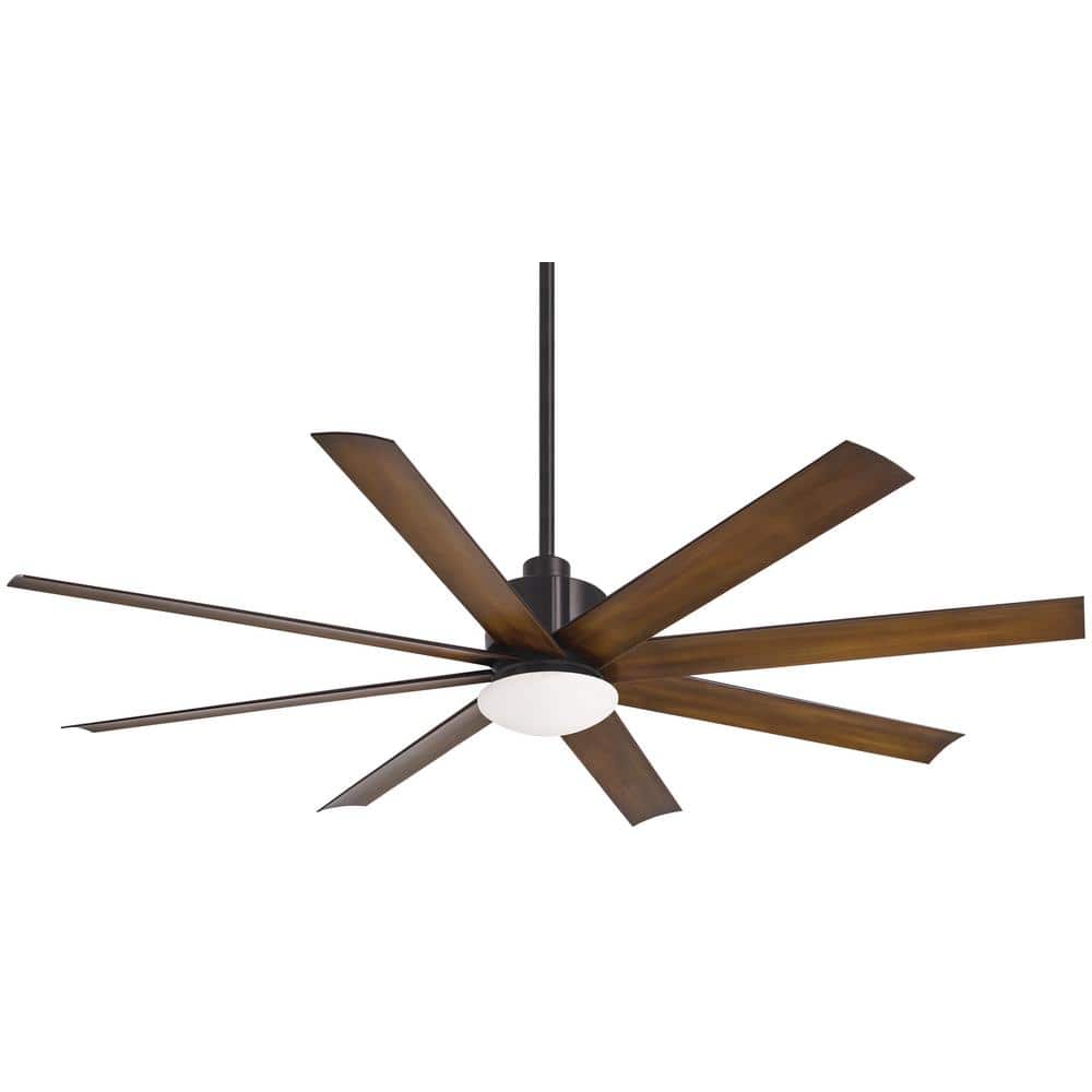 Slipstream 65 in. Integrated LED Indoor/Outdoor Coal and Distressed Koa Ceiling Fan with Light and Remote Control