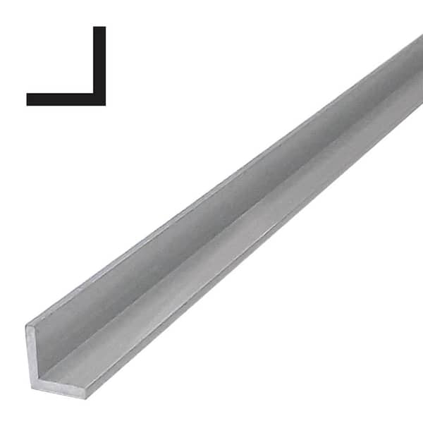 Alexandria Moulding AT 006 1/2 in. D x 1/2 in. W x 96 in. L Metal Mira Satin Clear Angle Moulding