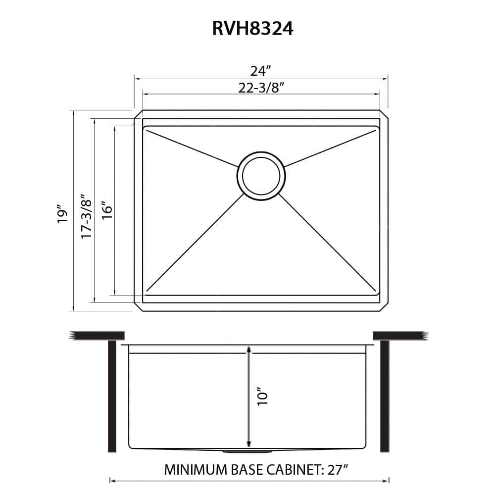 Ruvati 24-Inch Stainless Steel Workstation Kitchen Sink with Accessories