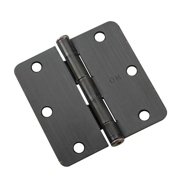 Onward 3 in. x 3 in. Oil-Rubbed Bronze Full Mortise Butt Hinge with Removable Pin (2-Pack)