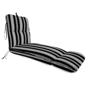 74 in. L x 22 in. W x 5 in. T Outdoor Chaise Lounge Cushion in Reeder Black