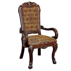 Medieve Cherry Traditional Style Arm Chair