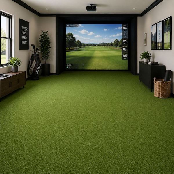 Putting Green 15 ft. Wide x 16 mm Cut to Length Green Artificial Turf