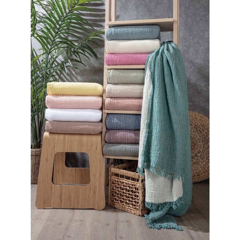 Anthracite King Organic Cotton Reversible Bedspread Set