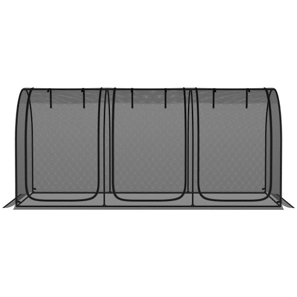 8.8 ft. x 4 ft. Crop Cage and Plant Protection Grow Tent w/ 3-Doors, Garden Enclosure for Vegetables, Flowers, Seedlings