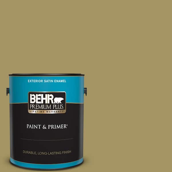 BEHR PREMIUM PLUS 1 gal. #M330-6 Keemun Satin Enamel Exterior Paint & Primer