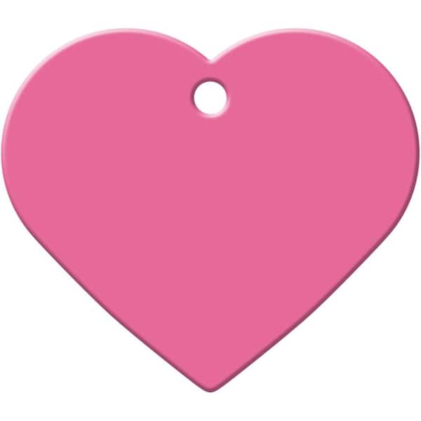 Hillman Large Pink Anodized Aluminum Heart ID Tag 136816 The Home Depot