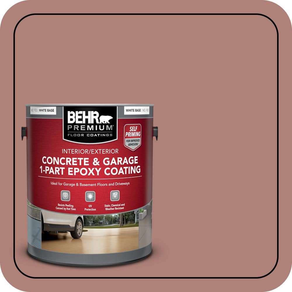 BEHR PREMIUM 1 gal. #S170-5 Smoke Bush Rose Self-Priming 1-Part Epoxy ...
