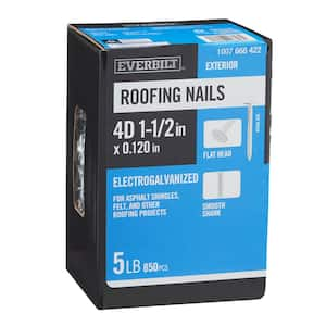 1-1/2 in. x 4D Electro-Galvanized Non-Collated Roofing Nails 5 lbs. (850-Count)