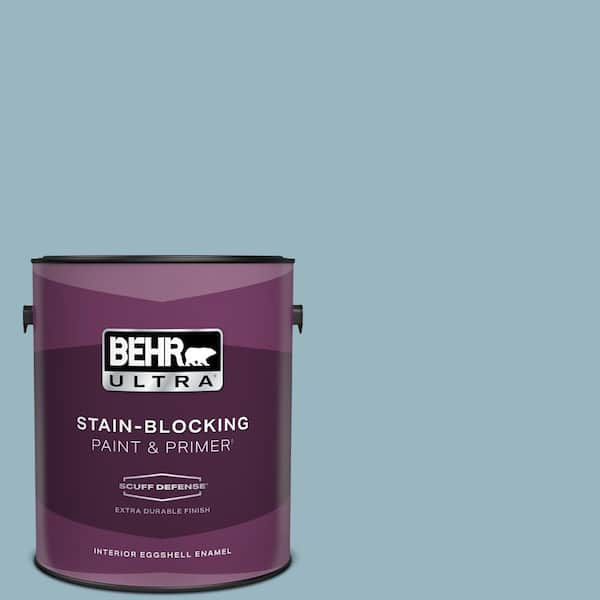 BEHR ULTRA 1 gal. #S470-3 Peaceful Blue Extra Durable Eggshell Enamel Interior Paint & Primer