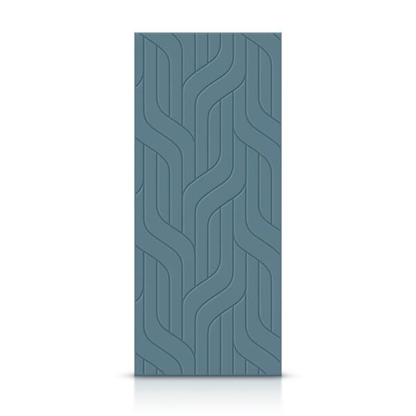 CALHOME 36 in. x 80 in. Hollow Core Dignity Blue Painted Composite MDF Interior Door Slab
