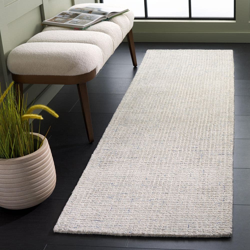 Abstract 2 ft. x 8 ft. Silver/Blue Speckled Geometric Runner Rug price history on PriceWatchPro