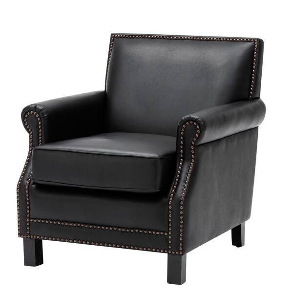 black fabric club chair