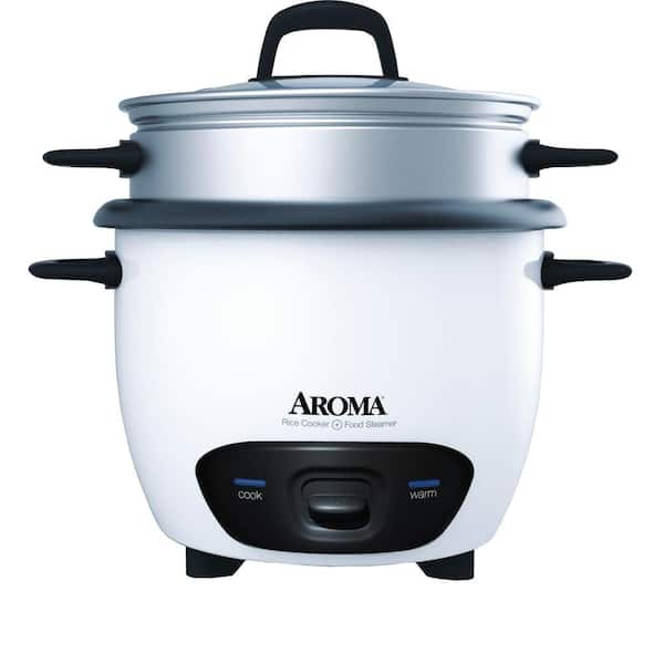 AROMA - Pot-Style 6-Cup White Rice Cooker