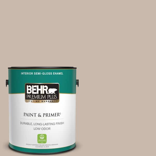 BEHR PREMIUM PLUS 1 gal. #N230-3 Armadillo Semi-Gloss Enamel Low Odor Interior Paint & Primer