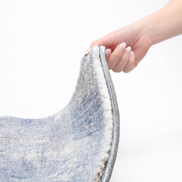 Dream Shag Premium Machine Washable Abstract ADS725 Sky 2 ft. x 7 ft. Runner Rug