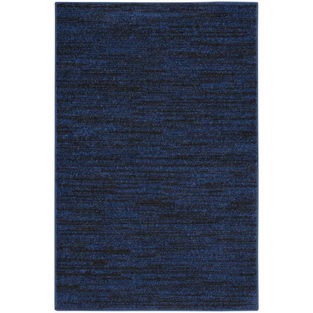 Charlie Midnight Blue Solid Color 2 ft. x 4 ft. Indoor/Outdoor Area Rug price history on PriceWatchPro