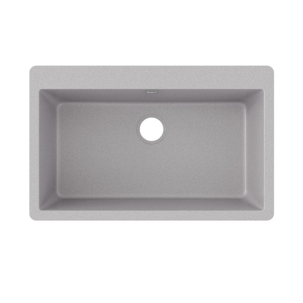 Elkay Elgr13322 Quartz Classic 33  Single Basin Quartz Composite Kitchen Sink For Drop-In