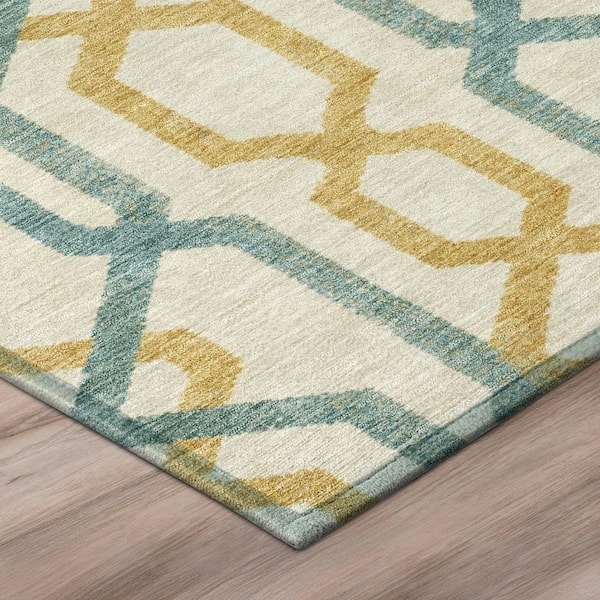 Chantille Machine Washable Indoor/Outdoor Abstract ACN2970 Ivory 10 ft. x 14 ft. Area Rug
