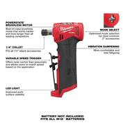 M12 FUEL 12V Lithium-Ion Brushless Cordless 1/4 in. Right Angle and Straight Die Grinder Kit (Tool-Only Kit)