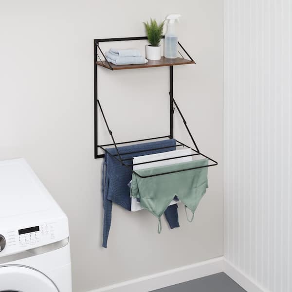 mDesign Foldable Accordion Clothes Drying Rack, Bronze