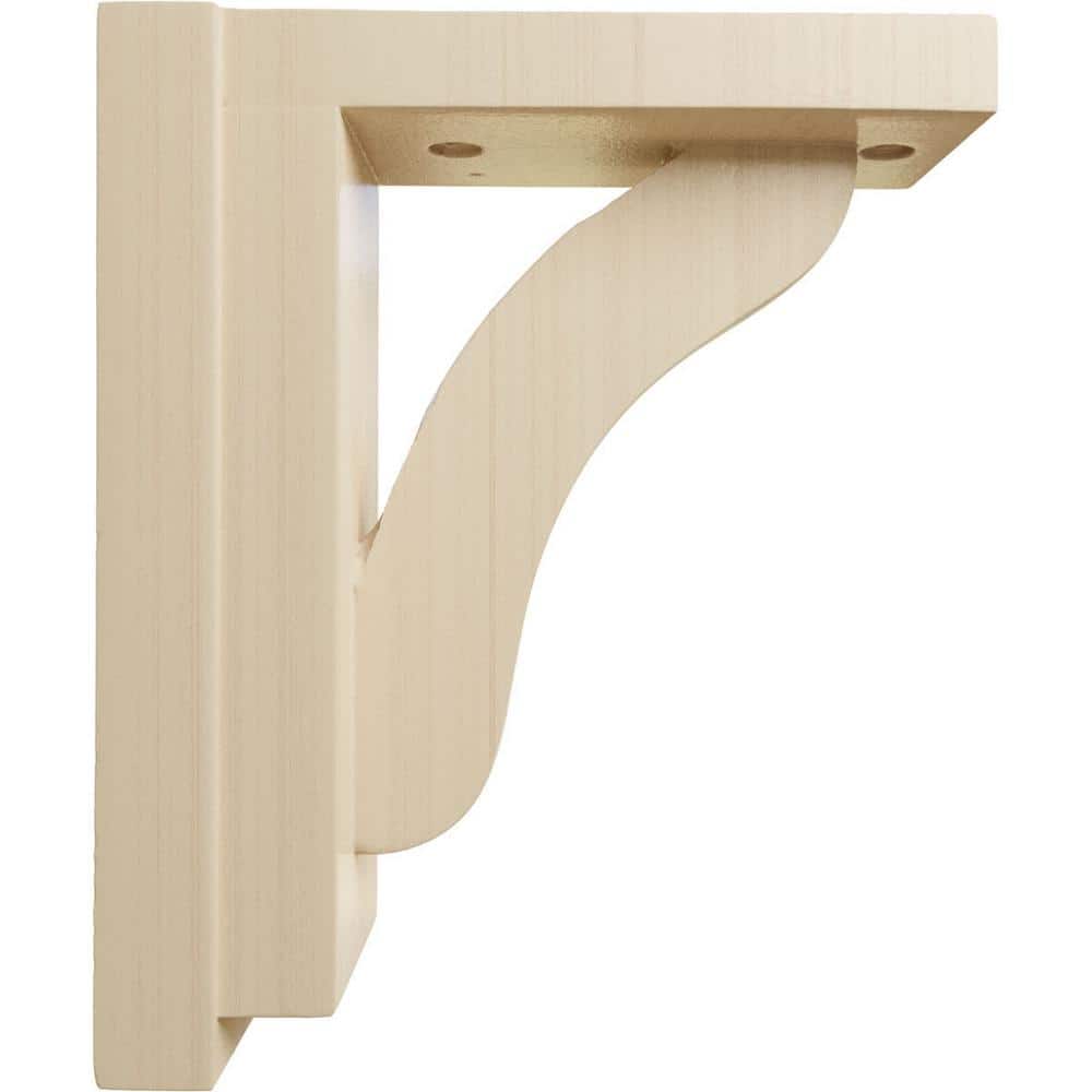 Ekena Millwork Reece 2.5"W Rubberwood Shelf Bracket
