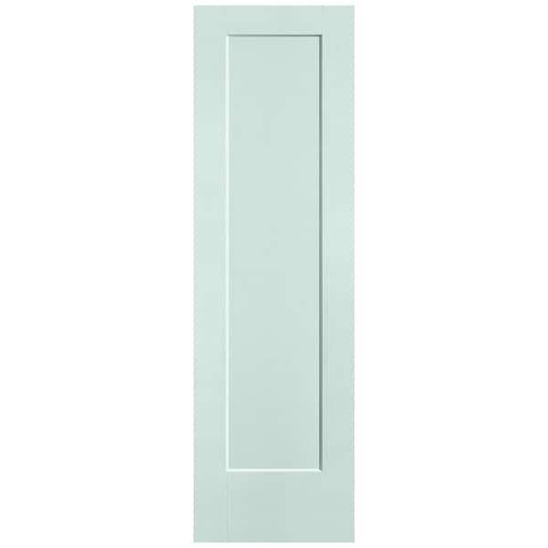 Masonite 24 in. x 80 in. 1-Panel Lincoln Park Single Bore Hollow Core Sea Glass Molded Composite Interior Door Slab